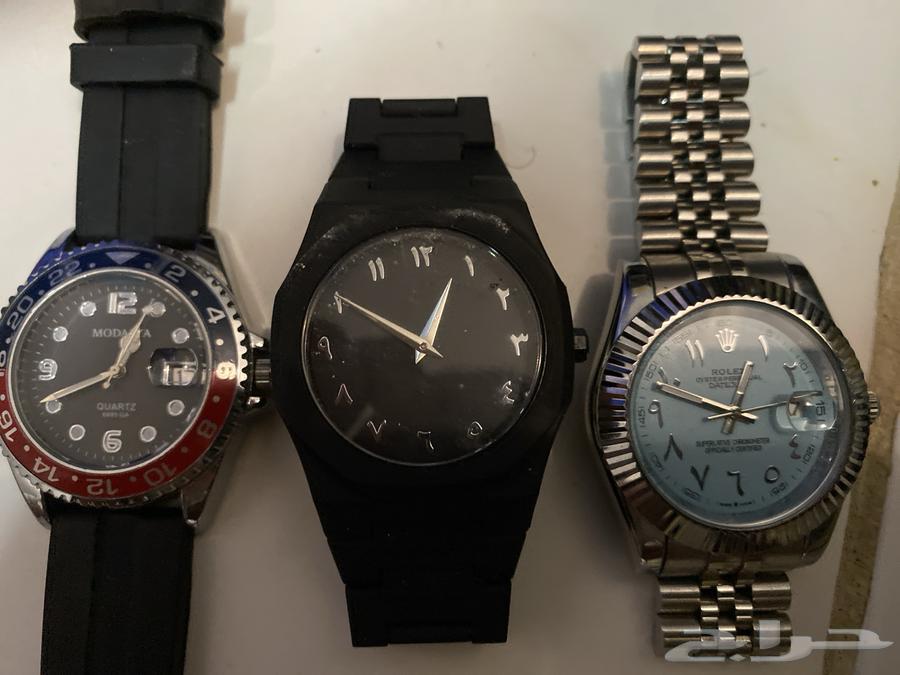 ساعة رولكس ازرق وساعة شيبرو اسود فحم وساعة شبيهة برولكس64565981270787110