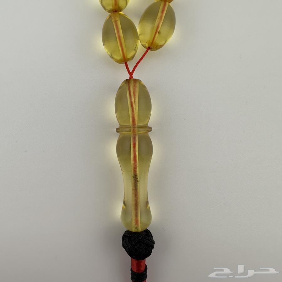 سبحة كهرمان كاريبي طبيعي شفاف64565549842561111