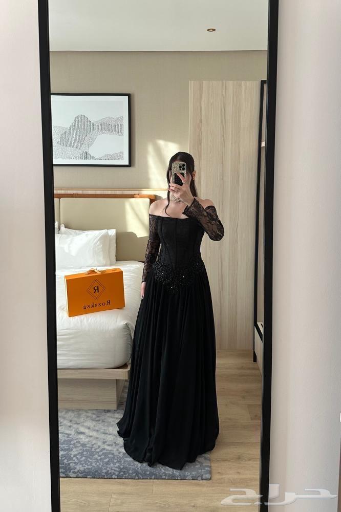 فستان انيق اسود64563619693185110