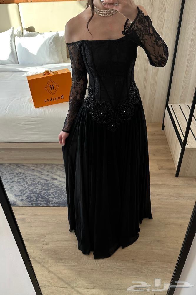 فستان انيق اسود64563619693185111