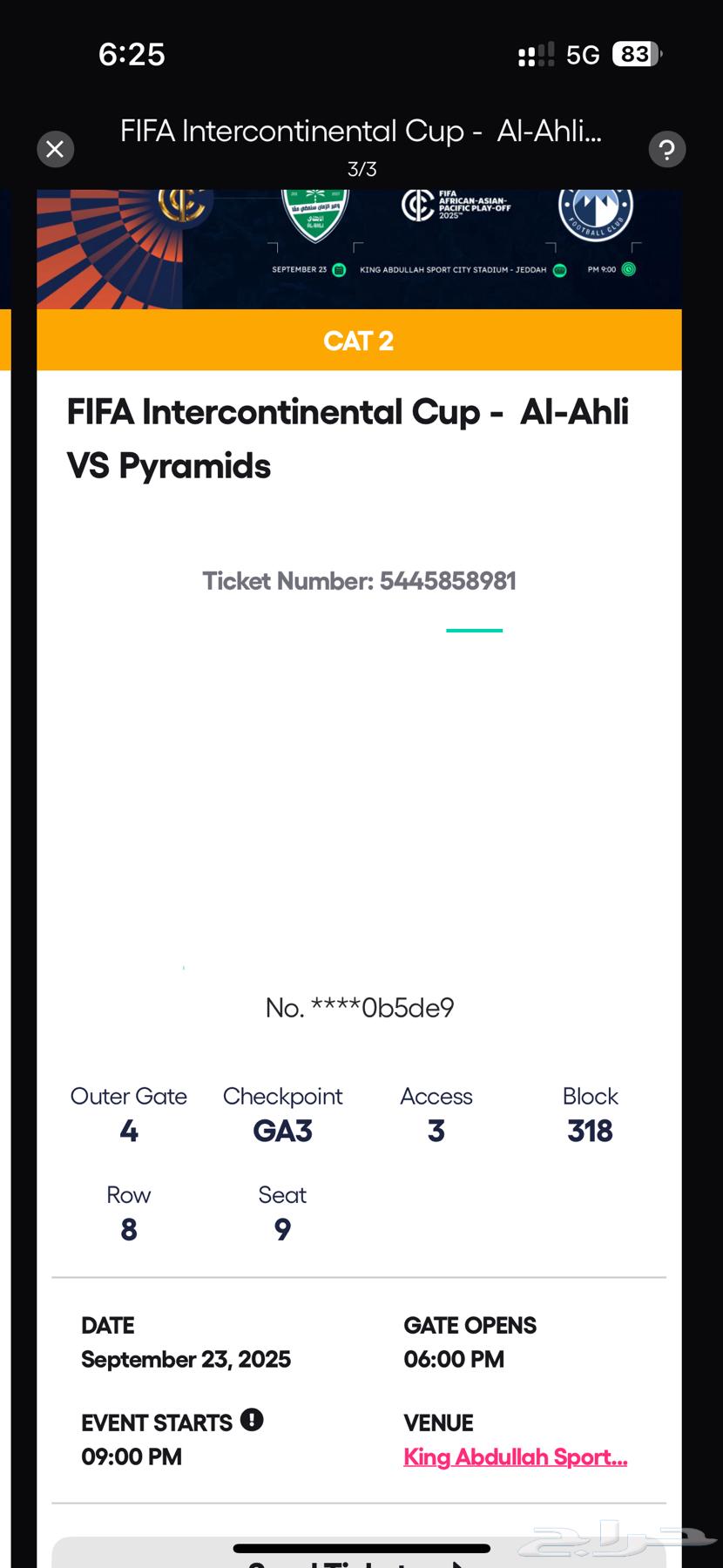 تذاكر الاهلي وبيراميدز كاس القارات64568920363521112