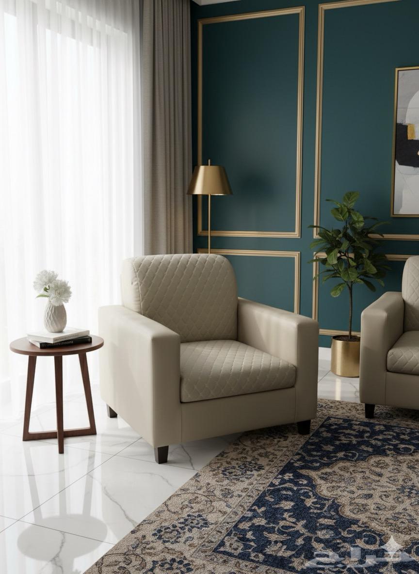 فخم كنب جلد مكتبي كنب مريحه و متين في توصيل نفسو يوم طلب64563188621571114