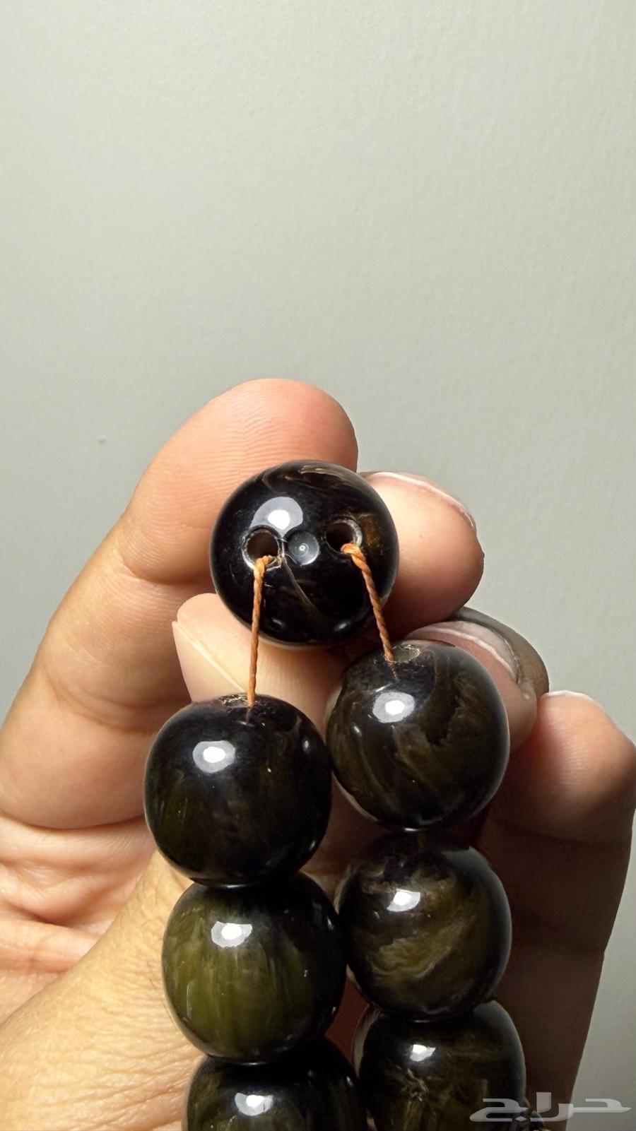 سبحه فاتوران زيتي غامق معرق راهي64574523544579111