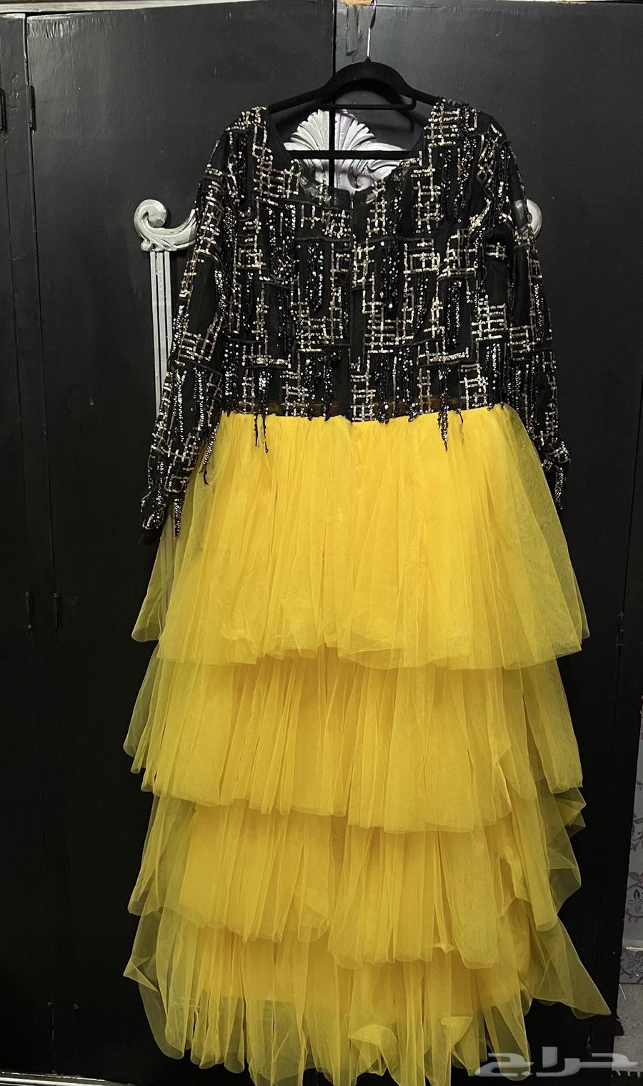 Yellow dress used once, new, size XL64578869076354110