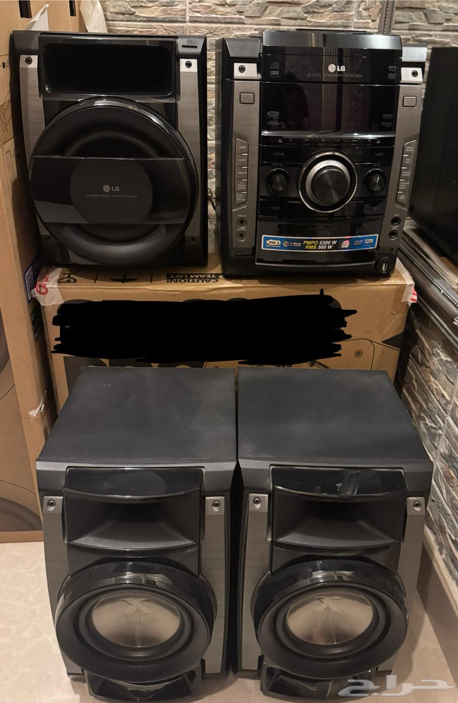 سماعات LG نظام صوتي (السماعات سليمة وتعمل  المشغل لا يعمل)64575684730370110