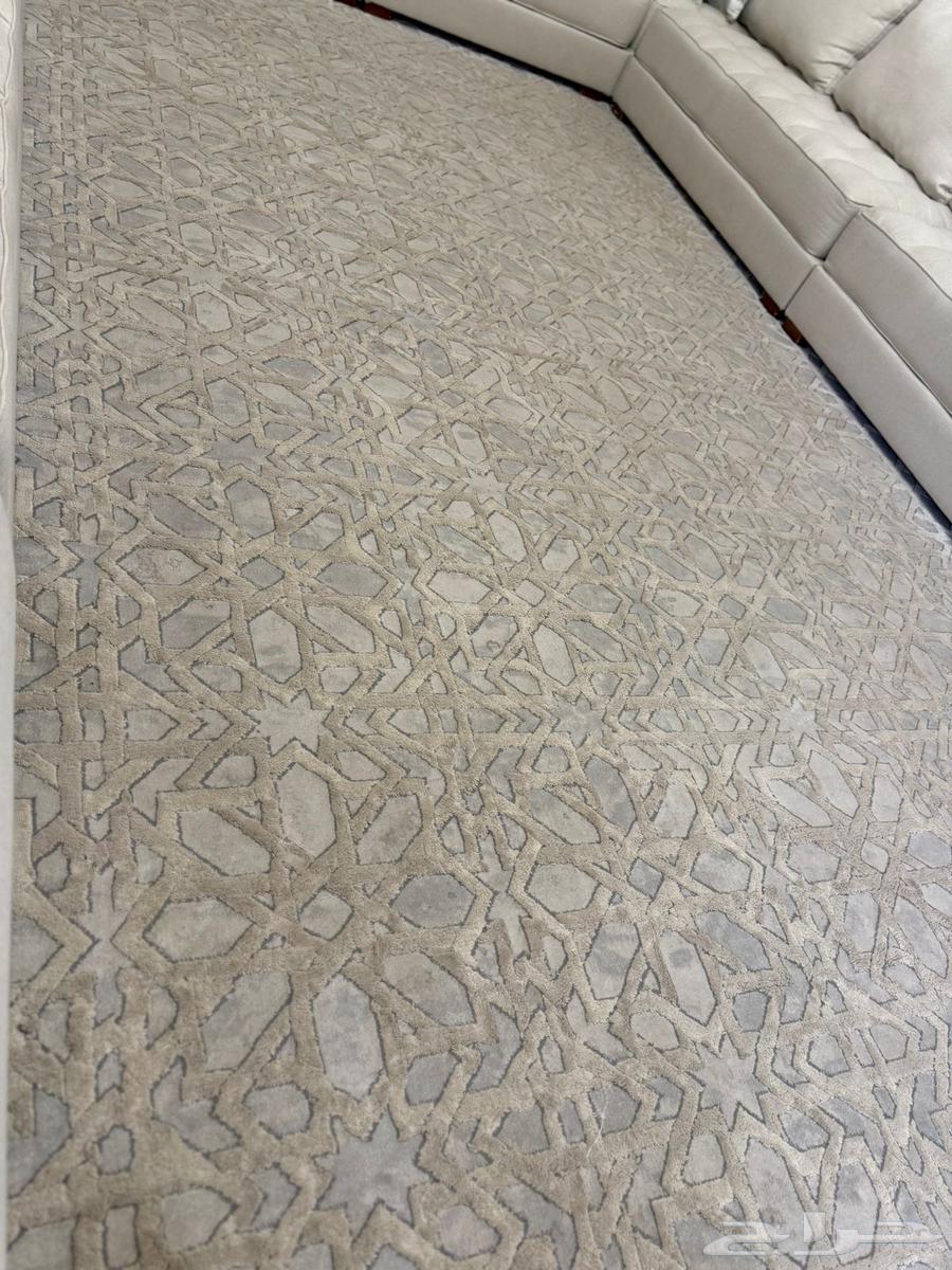 Beige fabric majlis sofa with carpet64575946103939111