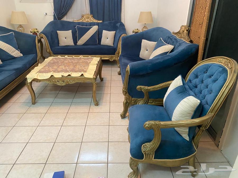 كنب كلاسيكي ثلاثيه قنائيه ومفردتين مع ستاره والطولات64572677547521113