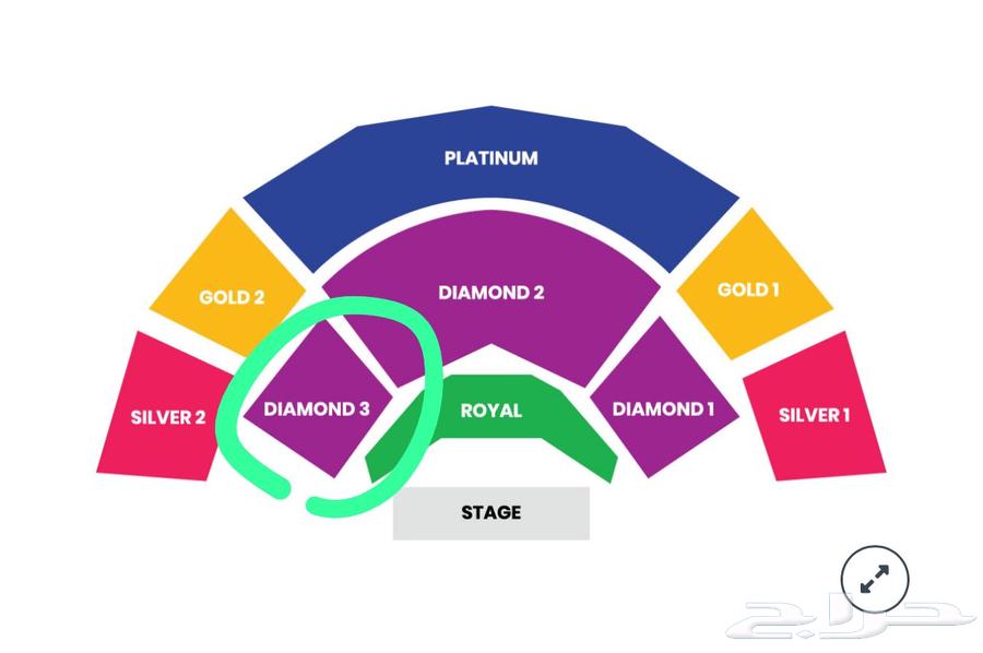3 تذاكر لحفلة اصالة بالرياض بمنطقة شقراء فئة diamond 364576241884034111