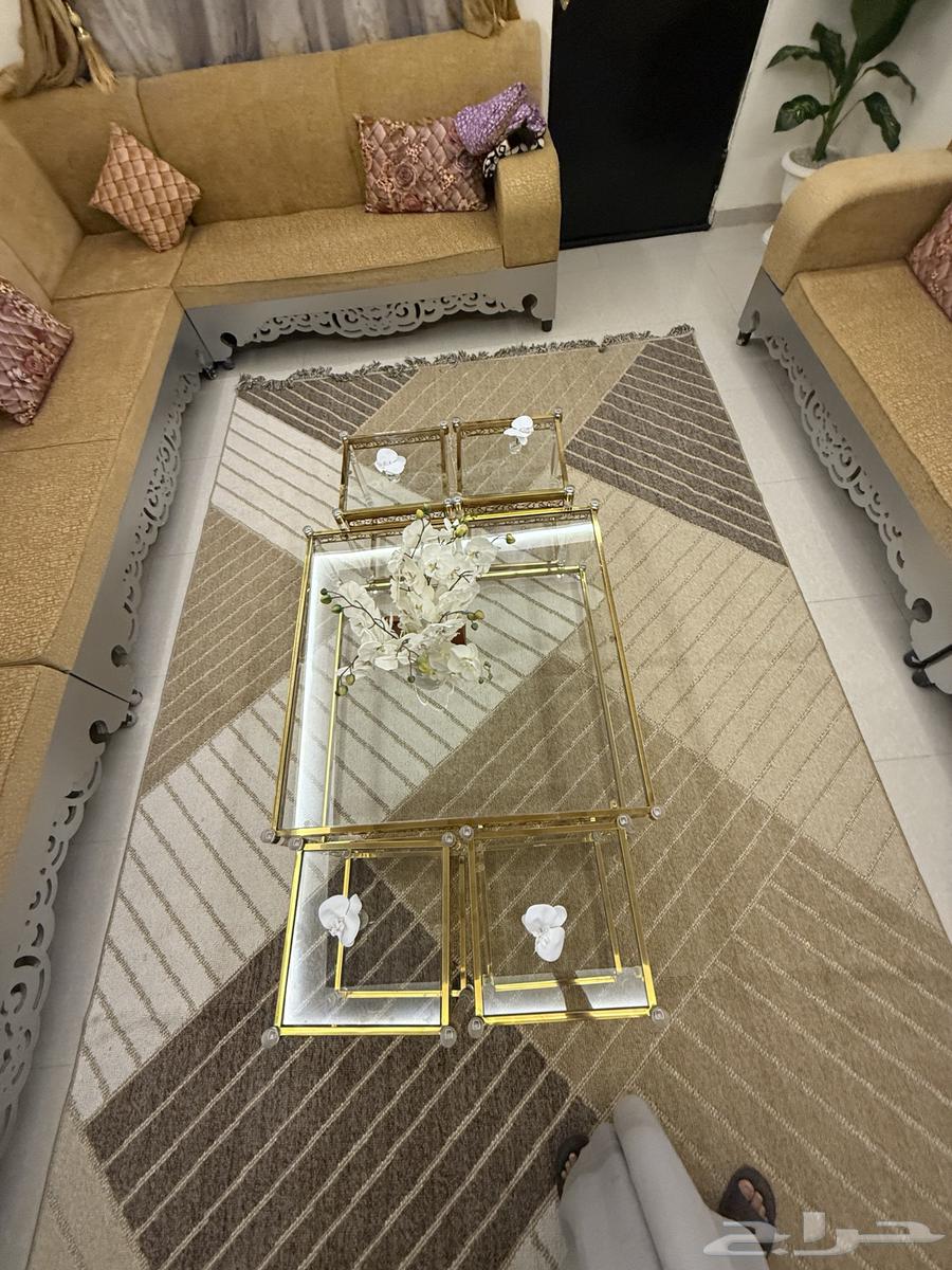 كنب صالة 6 قطع مع الطاولات و الستارة64579019307778110