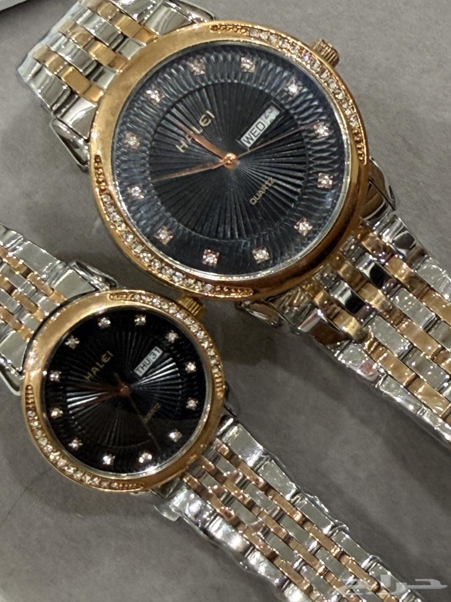 طقم ساعات ماركة هالي HALEI الجديدة رجالي ونسائي64572593372291110