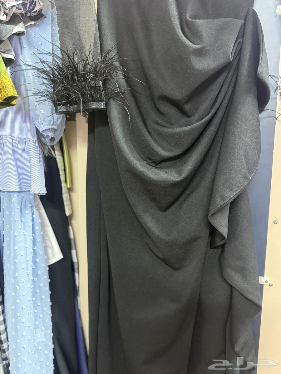 فستان لون اسود ناعم موديل جديد64572326946305111