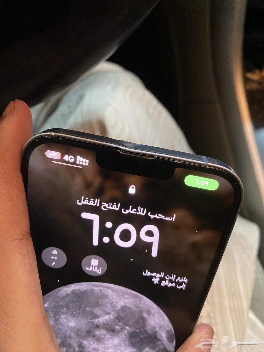 ايفون 14 بلس بطاريه 85 قيقا 256 بس يوجد ضربه الموضحه بصوره64577894178305113