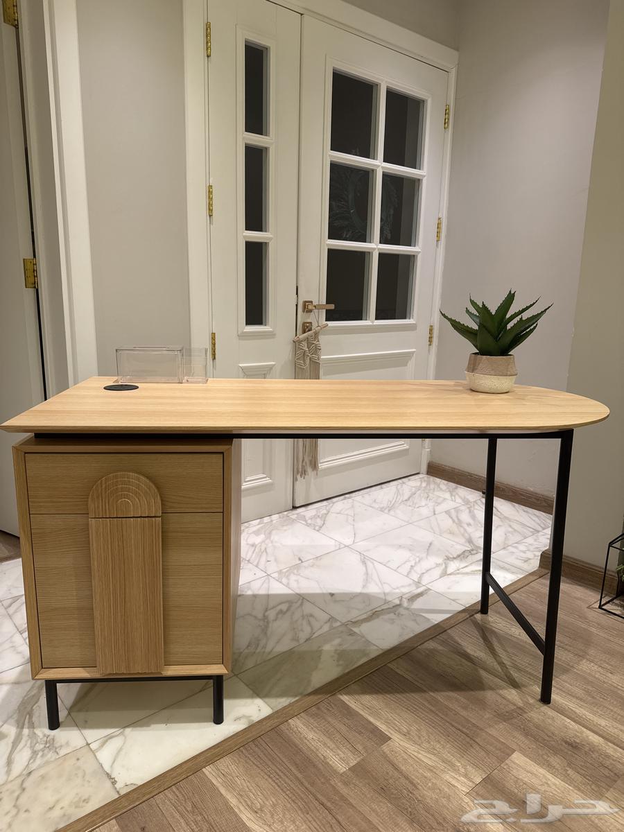 مكتب خشب مع درج ودولاب صغير64572083338113110