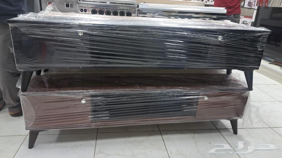 طاولات تلفزيون خشبي جديد استاند شاشه متنقله كفرات توصيل64575657134723114