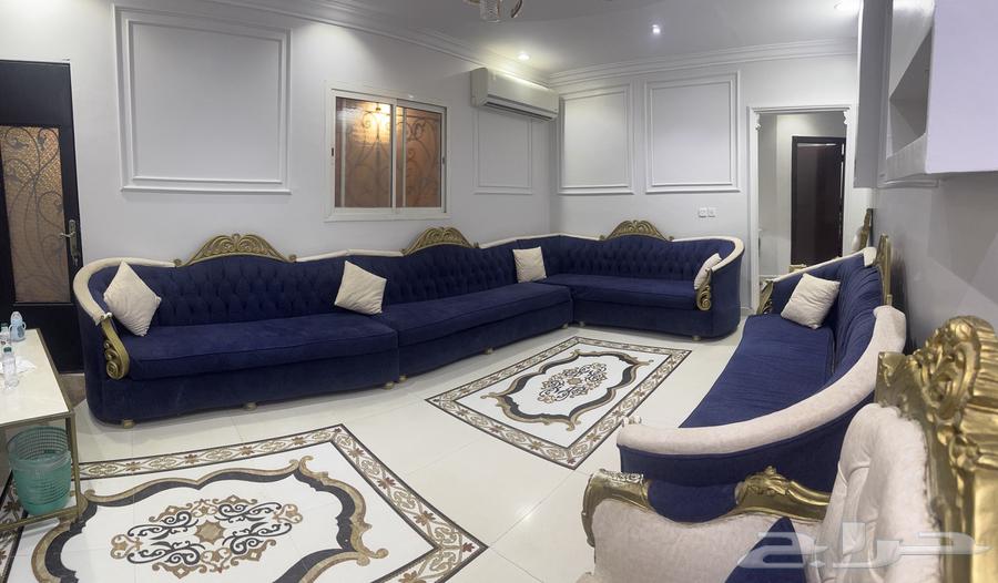 كنب فاخر أزرق ملكي يتسع 14 شخص مستعمل مجدد ونظيف64574902001155111