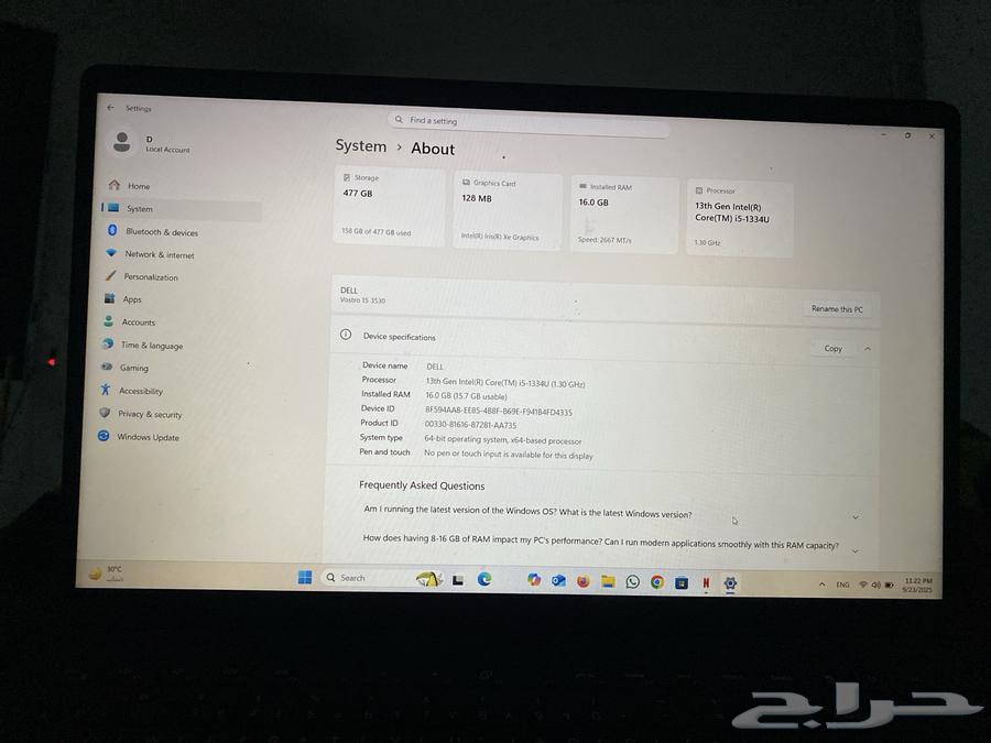 لابتوب دييل جديدد64579526778499110