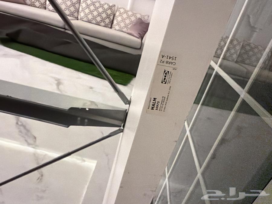 سرير ايكيا ابيض مع المرتبة64577796764674111