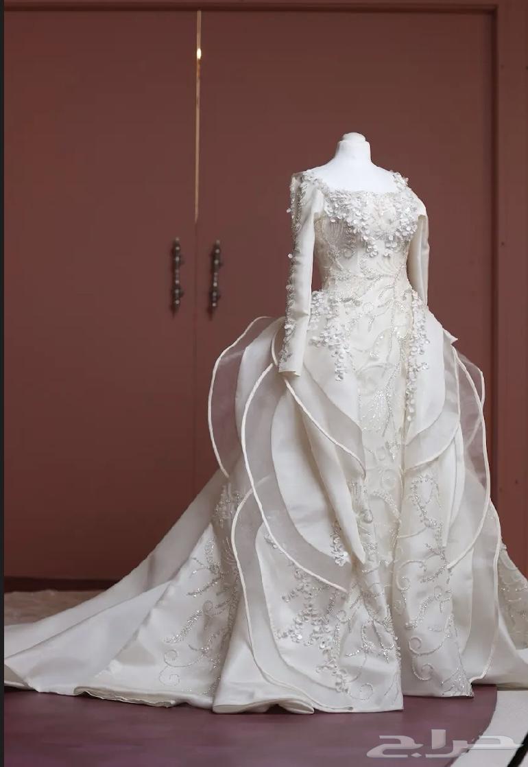فستان زفاف من المصممه هدى هاشم للبيع مع ملحقاته64571533441923111