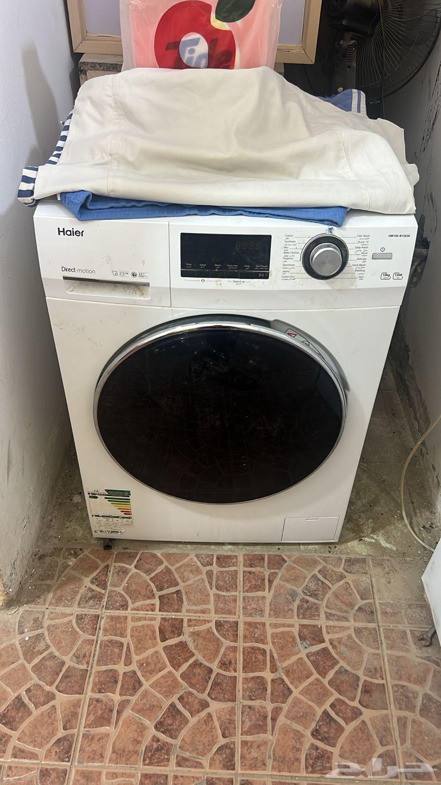 غسالة من نوع هاير موديل hw100 b12636 بحالة جيدة64574565323778110