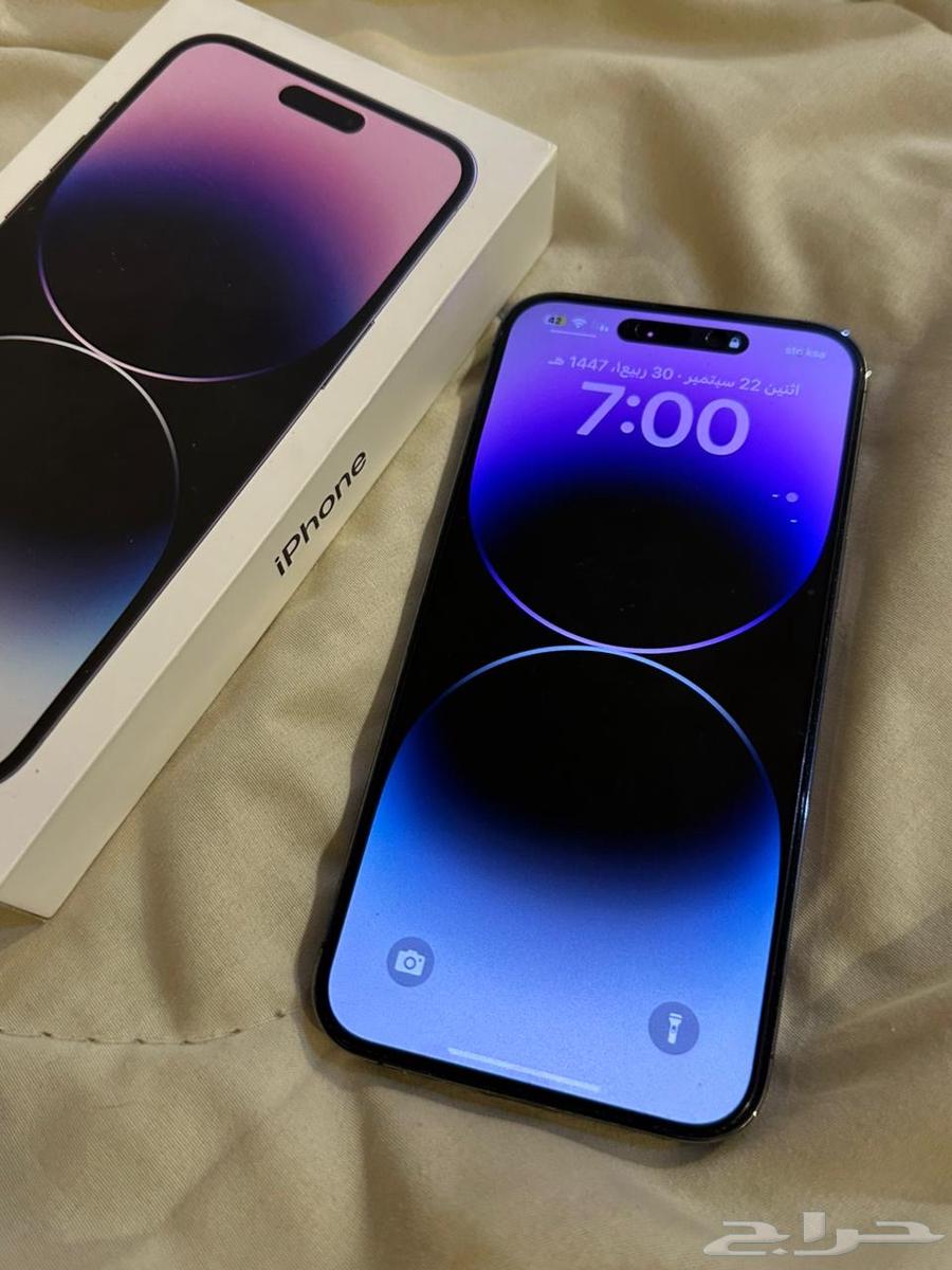 للبيع ايفون 14 برو ماكس بنفسجي64574467420289110