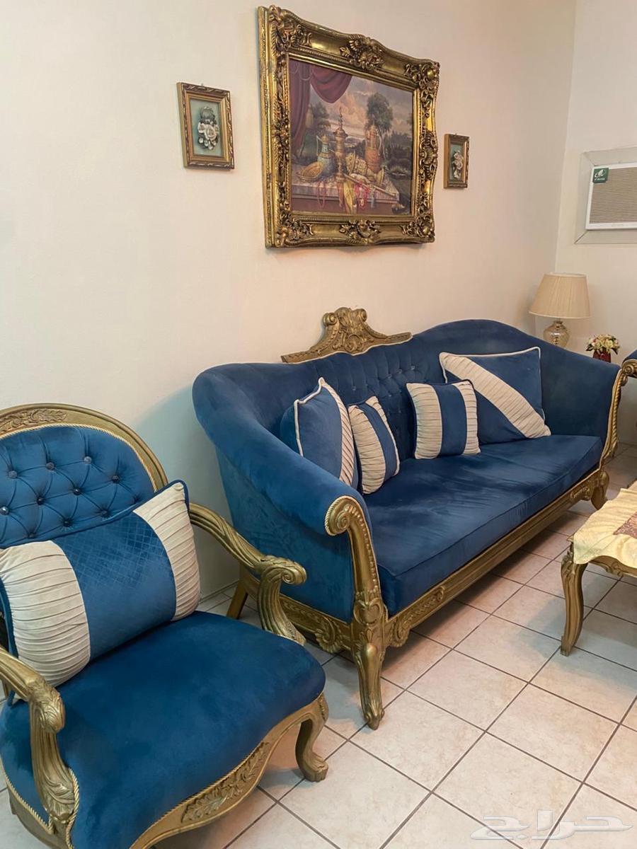 كنب كلاسيكي ثلاثيه قنائيه ومفردتين مع ستاره والطولات64572677547521111