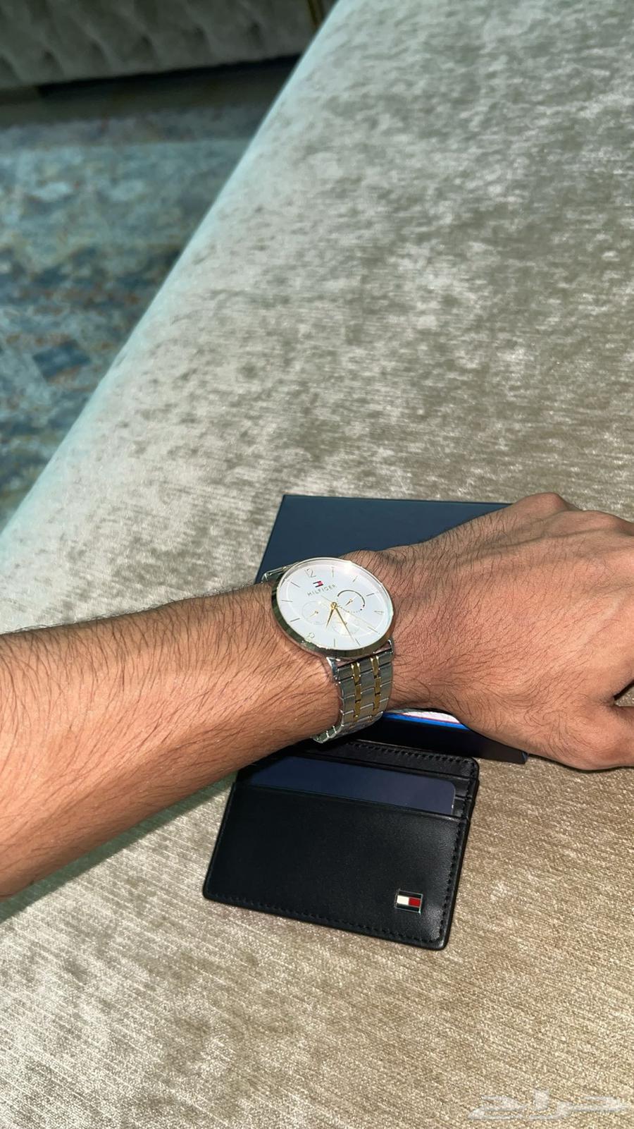 ساعة وا محفضة تومي اصليه Original Tommy watch and wallet64588743909250113