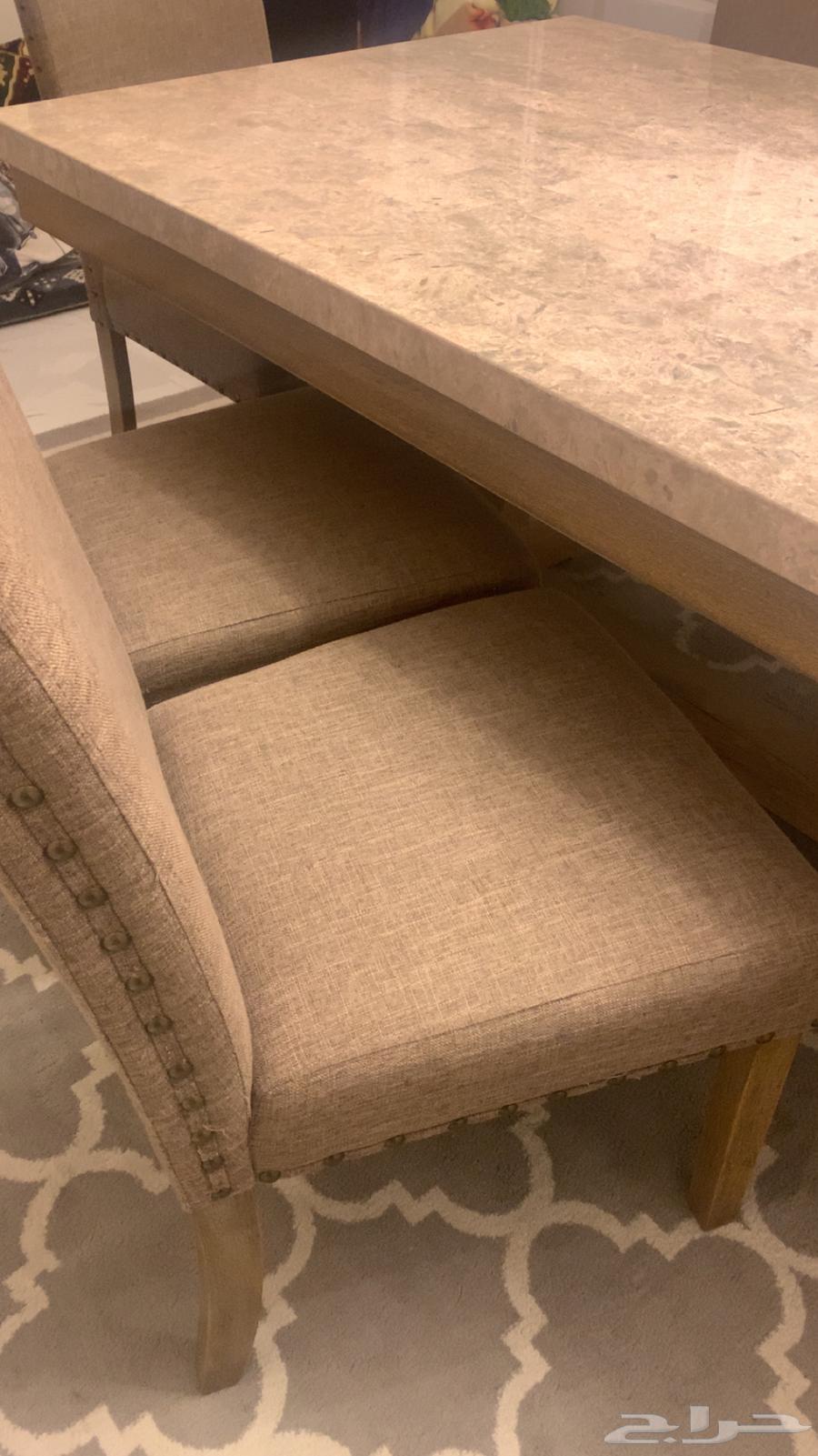 Marble dining table with 6 chairs64580254144003110