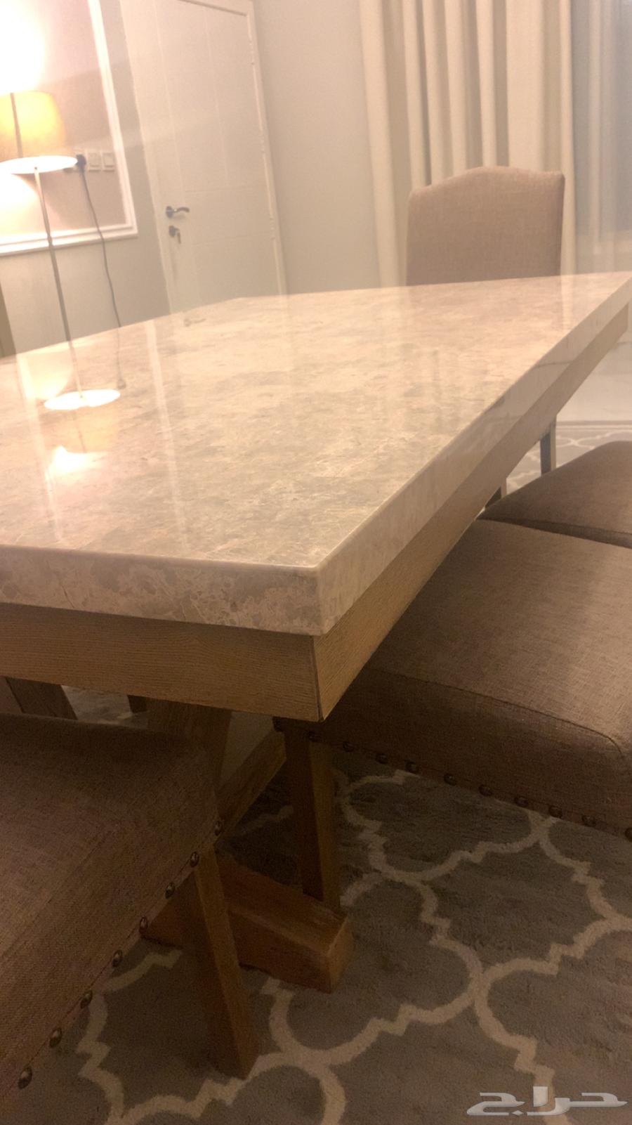 Marble dining table with 6 chairs64580254144003111
