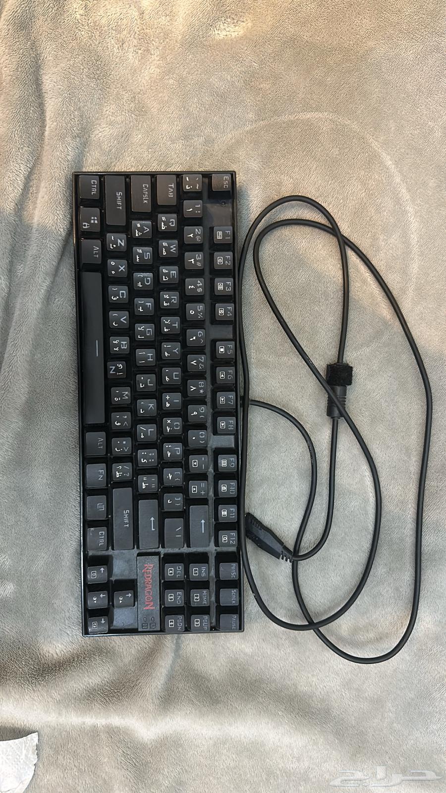 كيبورد ريد دراقون قيمنق حجم 87 عربي انجليزي64588457804033110