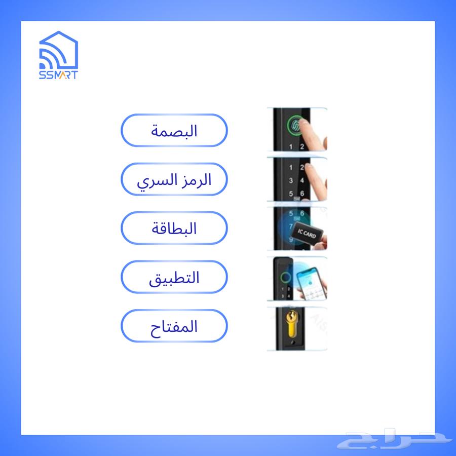 قفل ذكي للشقق والغرف واي فاي لون فضي متوفر تركيب مع الضمان64580540945539111