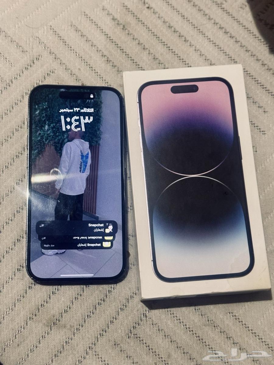 ايفون 14 256 قيقا البطاريه 77 بنفسجي نظيف بدون خدوش64580431150722111