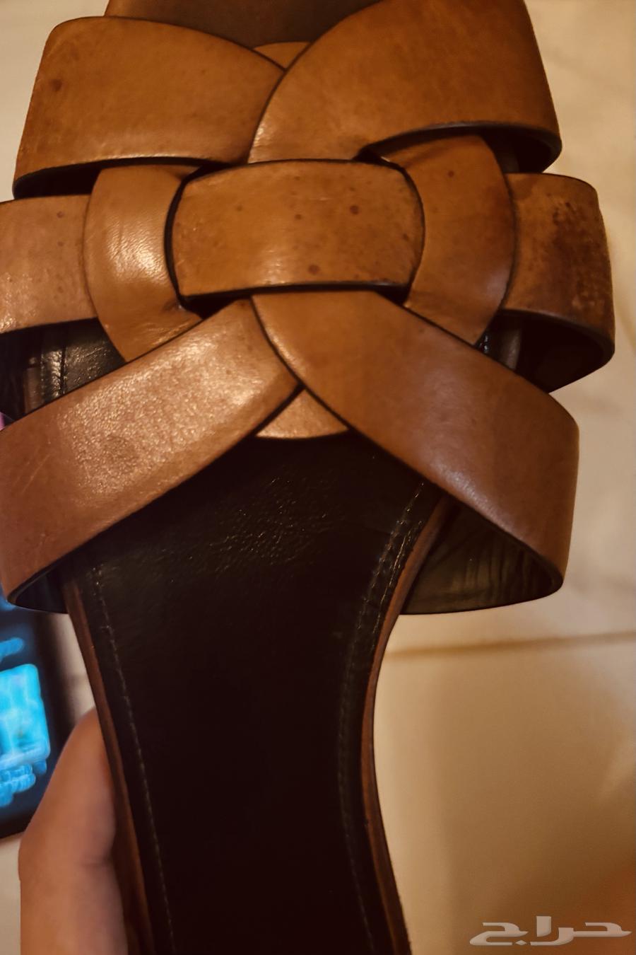 original Saint Laurent slippers size 38 brown camel been use64579951488258110