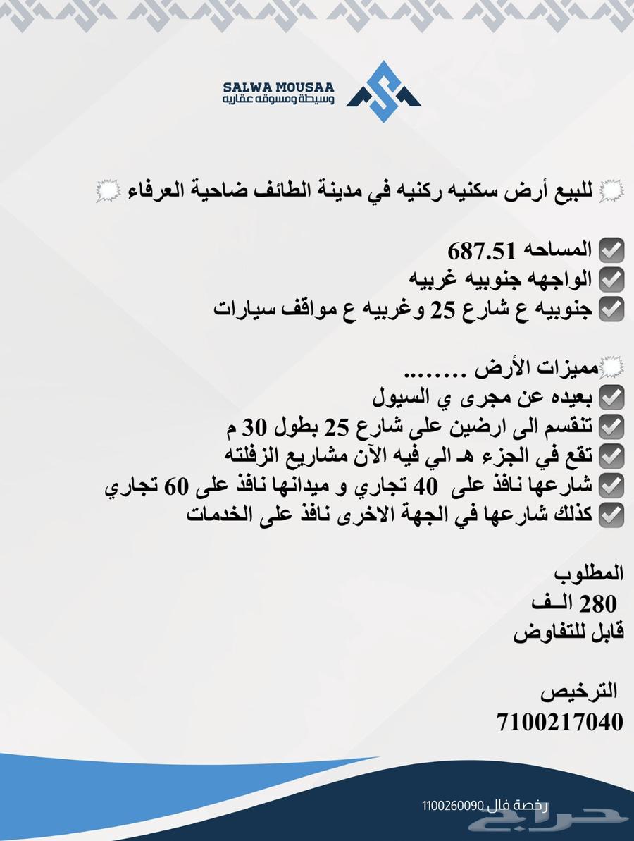 For sale: Corner residential land in Al-Taif city, Al-Arfaa district64146158427521111