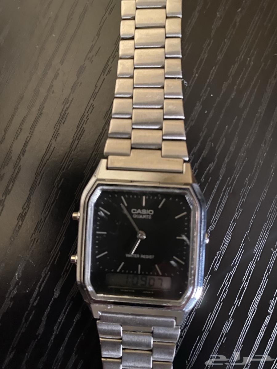 ساعة كاسيو فضي داخلي اسود64581018598787112