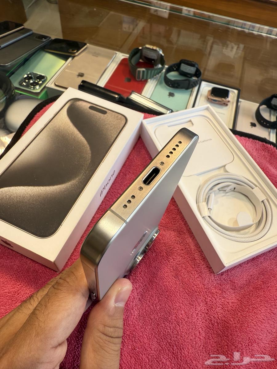 آيفون 15 برو بطارية 96 مع كرتونه وكامل اغراضه نضيييف جدا64582909989890113