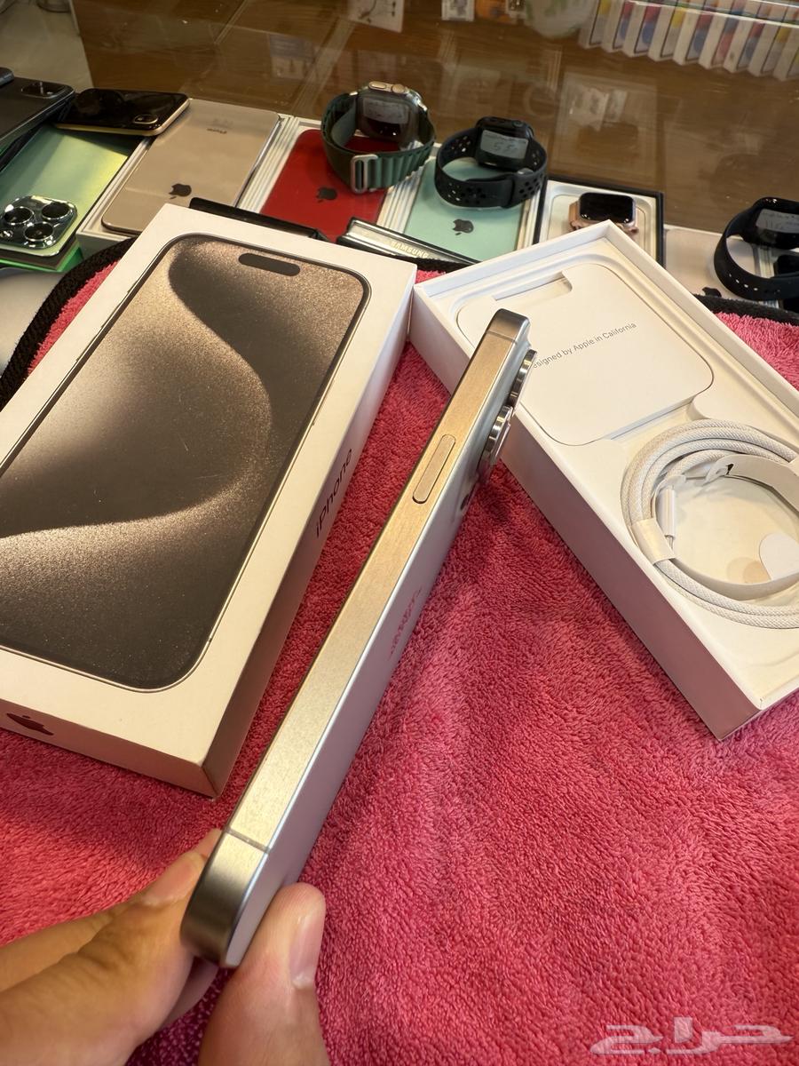 آيفون 15 برو بطارية 96 مع كرتونه وكامل اغراضه نضيييف جدا64582909989890111