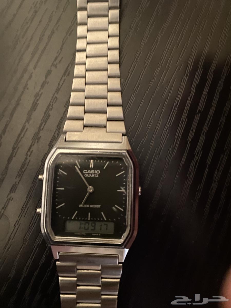 ساعة كاسيو فضي داخلي اسود64581018598787111