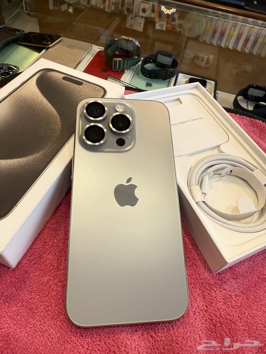 آيفون 15 برو بطارية 96 مع كرتونه وكامل اغراضه نضيييف جدا64582909989890110