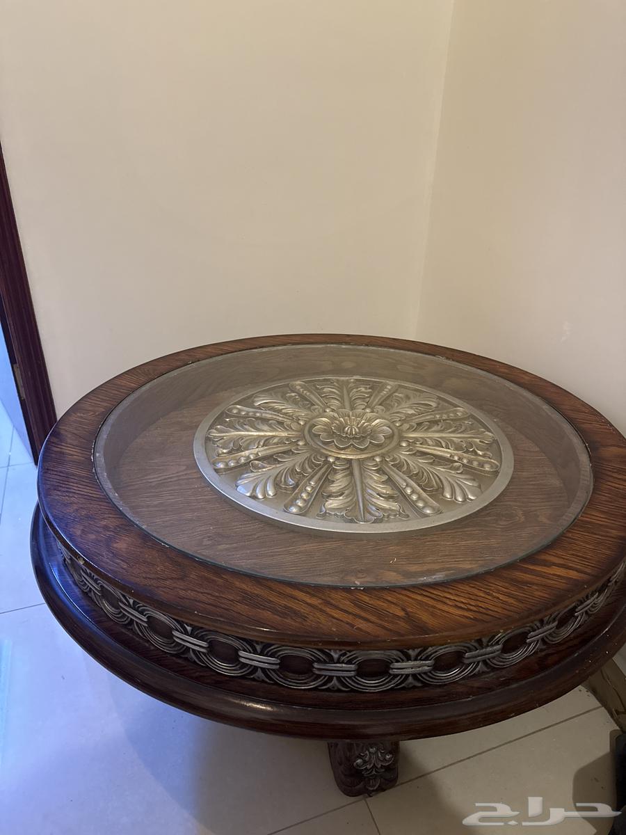 3 wooden tables, one large table and 2 side tables64584842051458112