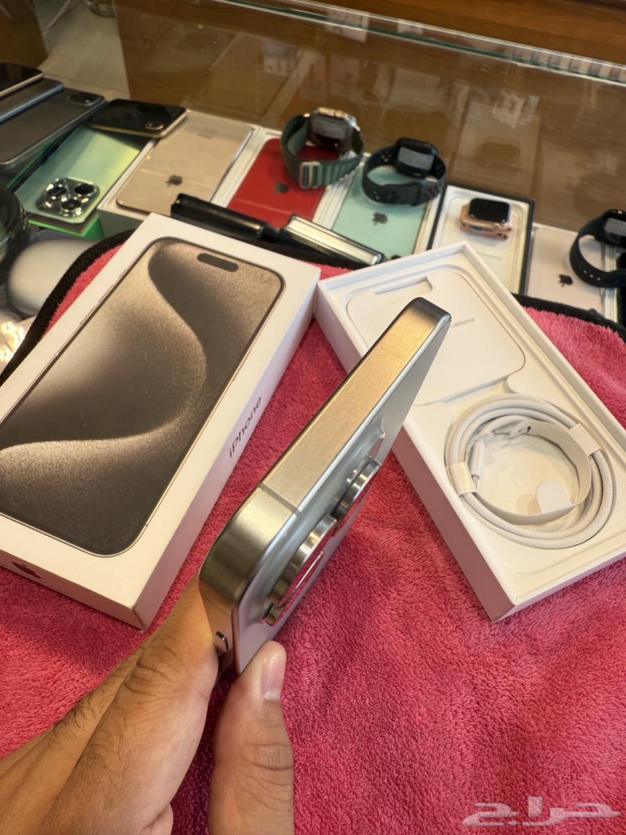 آيفون 15 برو بطارية 96 مع كرتونه وكامل اغراضه نضيييف جدا64582909989890114