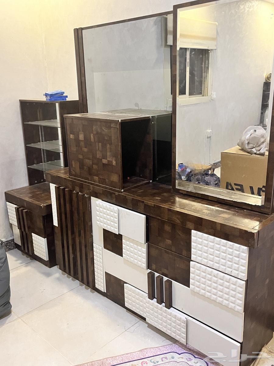 غرفه نوم سرير نفرين كبيير مع مرتبه ودولاب و2 كومدينه64583471057537111