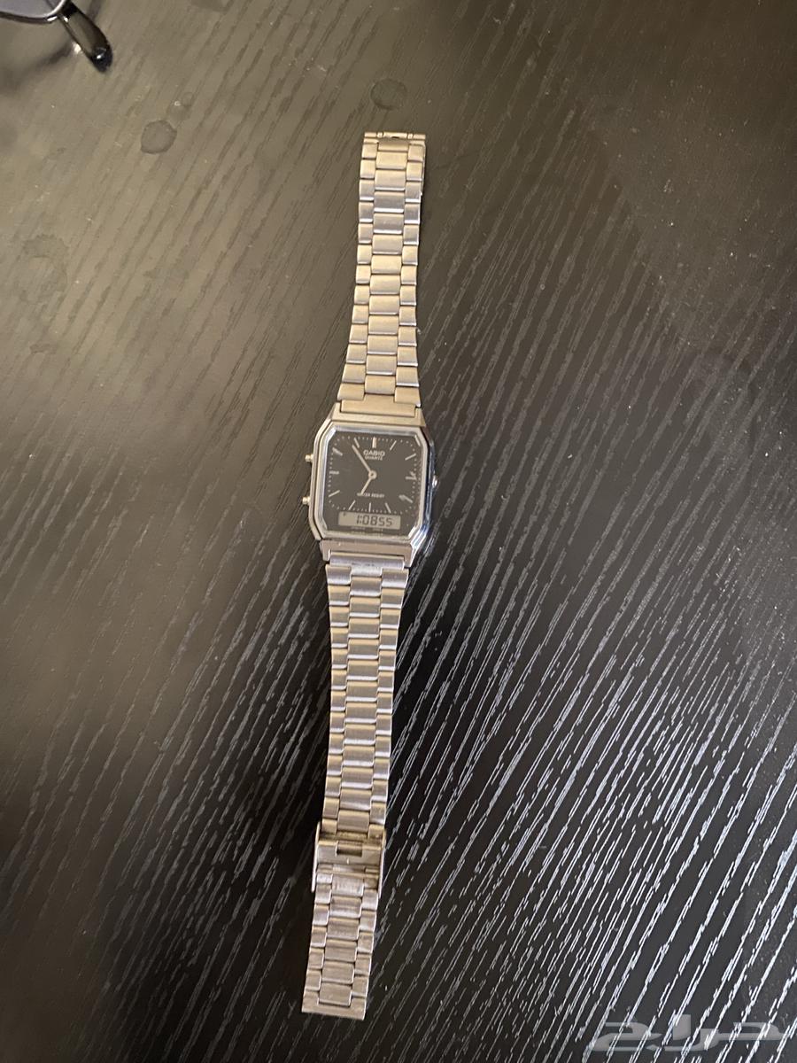 ساعة كاسيو فضي داخلي اسود64581018598787110