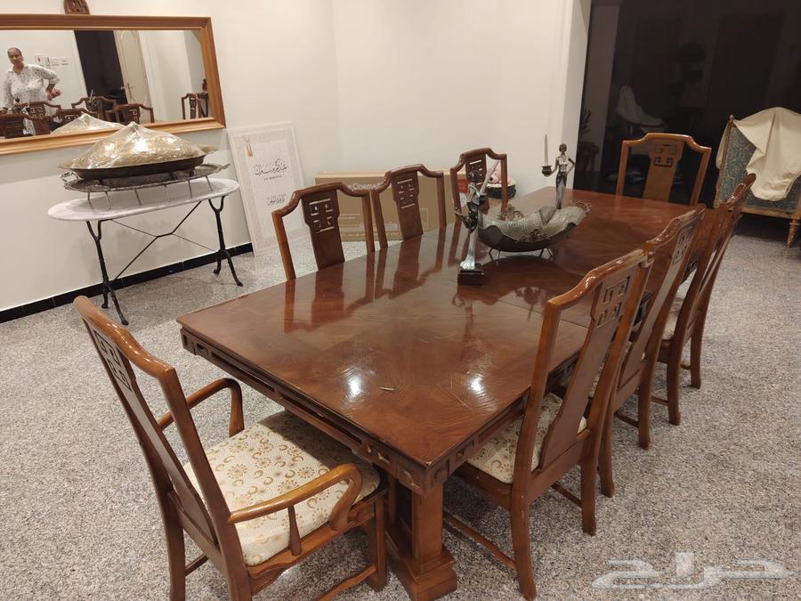 طقم طاولة طعام امريكي خشب 8اشخاص مطلوب فيه350064587938250114111