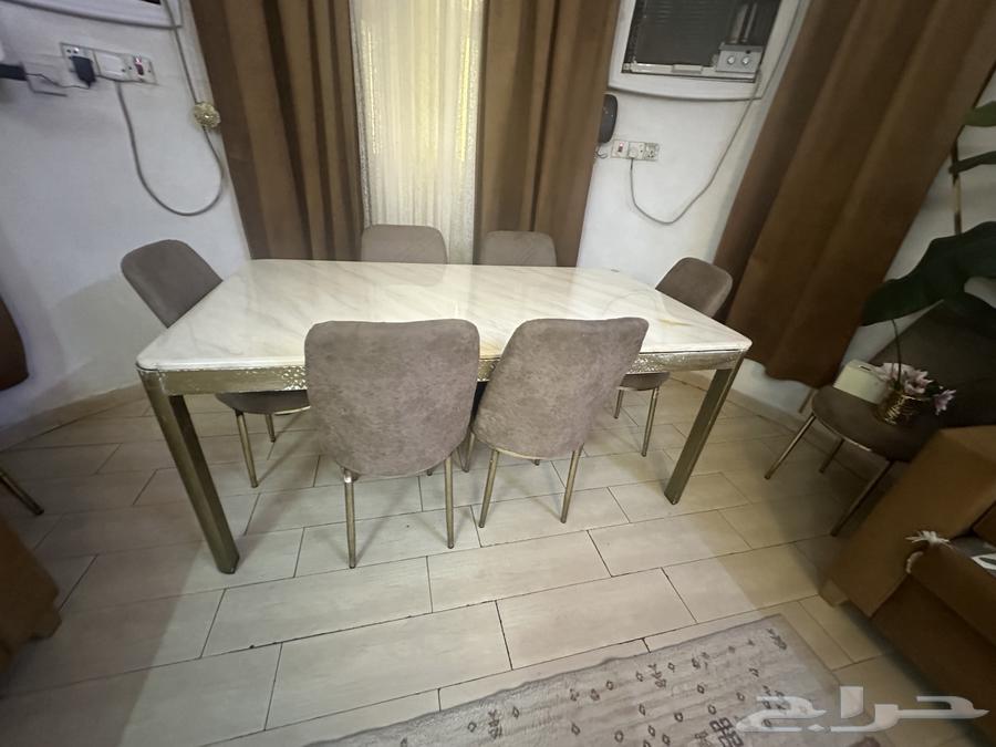 طاولة طعام رخام مع الكراسي64584120970625114
