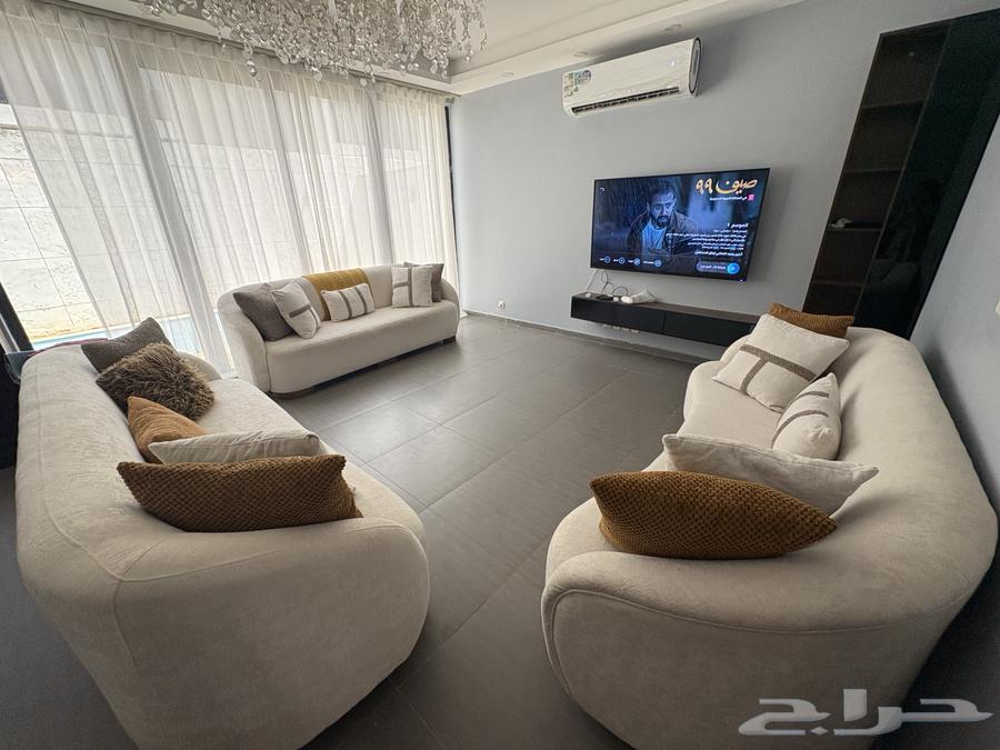 طقم كنب جديد 5 قطع 12شخص64582629452803110