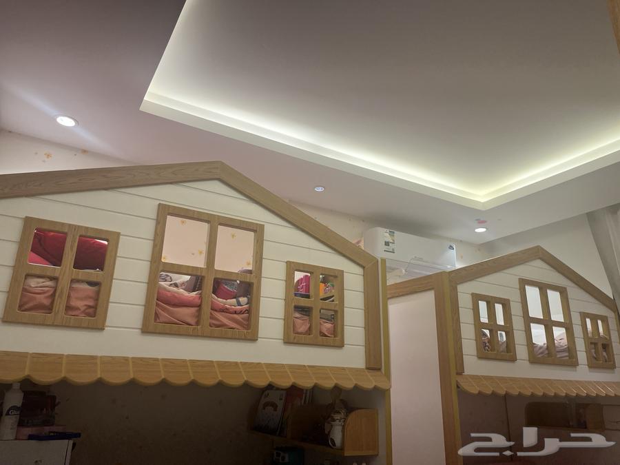 سريرين دور علوي للاطفال مع مساحة للمكتب والالعاب64583951048706110