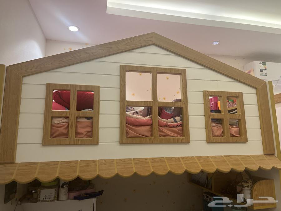 سريرين دور علوي للاطفال مع مساحة للمكتب والالعاب64583951048706113