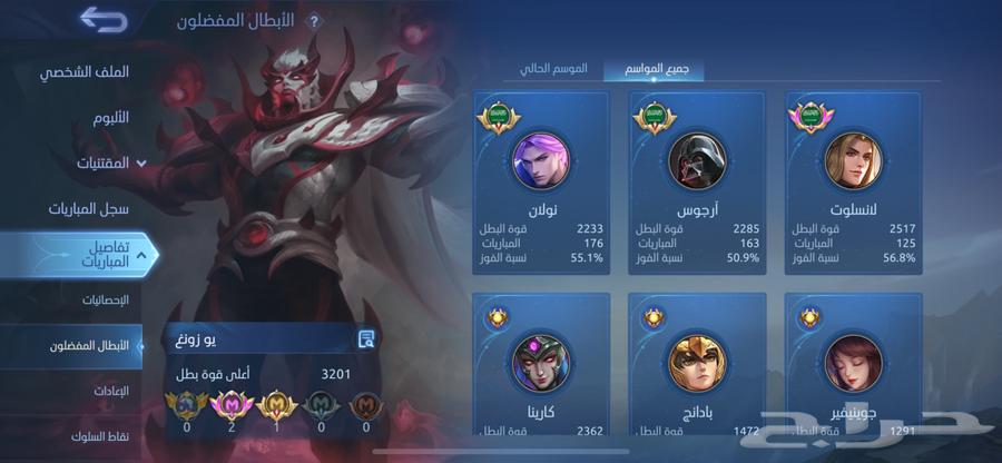 حساب موبايل ليجند (مقتنيات)64584305764227112