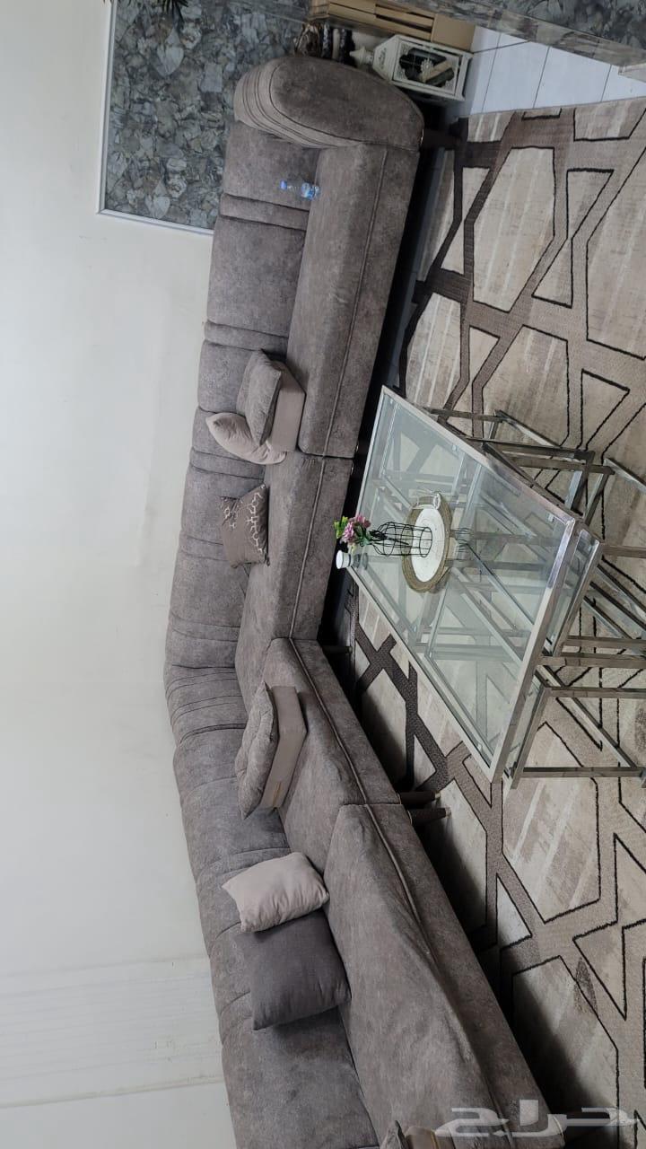 للبيع كنب رمادي أنيق 6 قطع بحالة جيدة64580308336515111