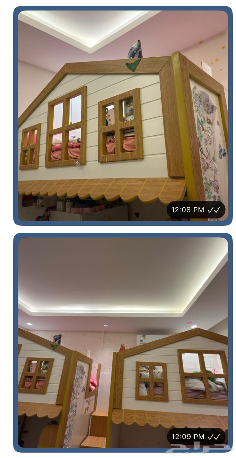 سريرين دور علوي للاطفال مع مساحة للمكتب والالعاب64583951048706114